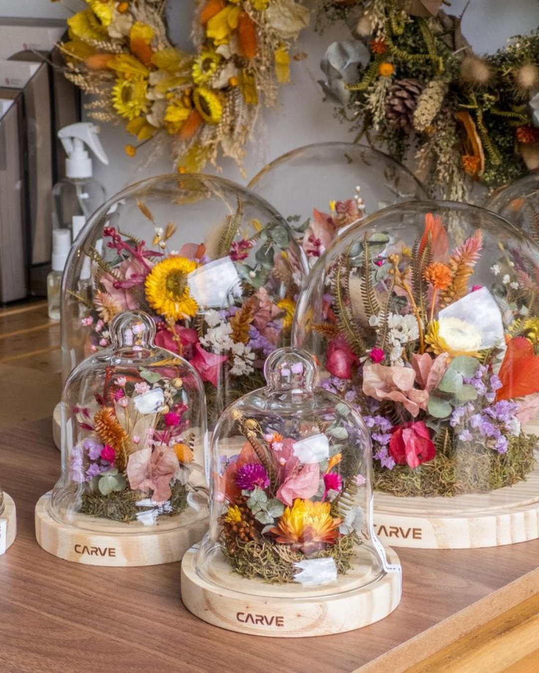 Dried Flower Glass Dome